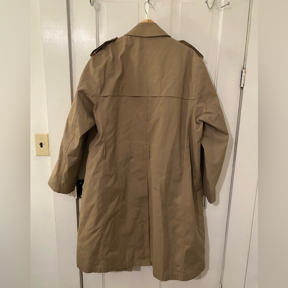 Misty Harbor Mens Khaki Trench Rain Coat Size 44 Reg Classic Core Tan Zip In - Picture 2 of 6